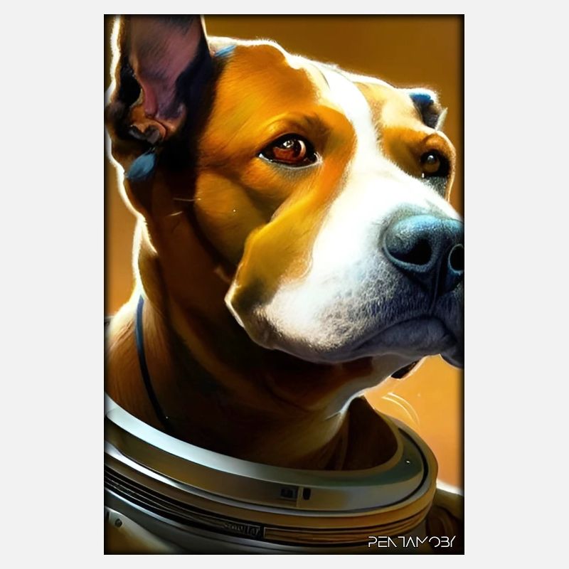 Dog Pet Astronaut Future Sci-Fi Technology