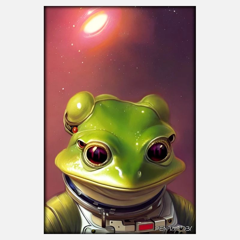 Frog Amphibian Astronaut Future Sci-Fi Technology