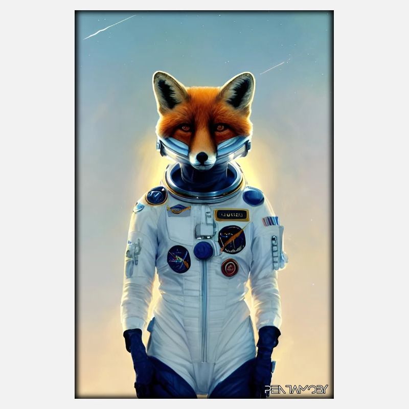 Fox Wildlife Astronaut Future Sci-Fi Technology