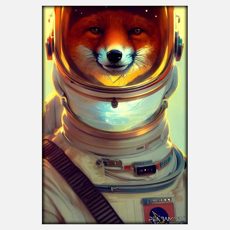 Fox Wildlife Astronaut Future Sci-Fi Technology