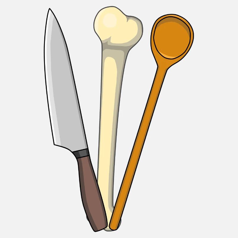Meat Kitchen Cooking Spoon Bone Kitchen Knife