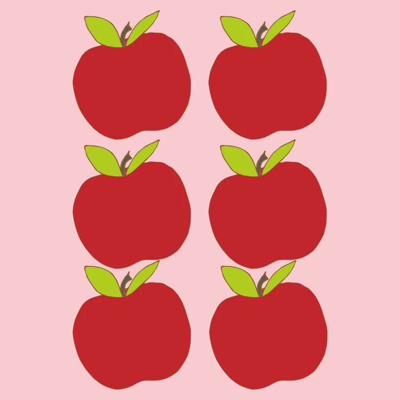 Apple Pattern Red 6-ply