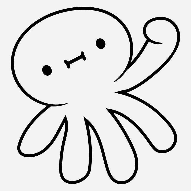 Small waving squid