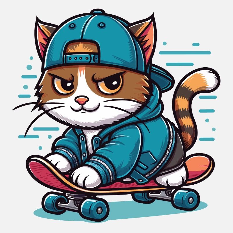 Chat forcé : patineur