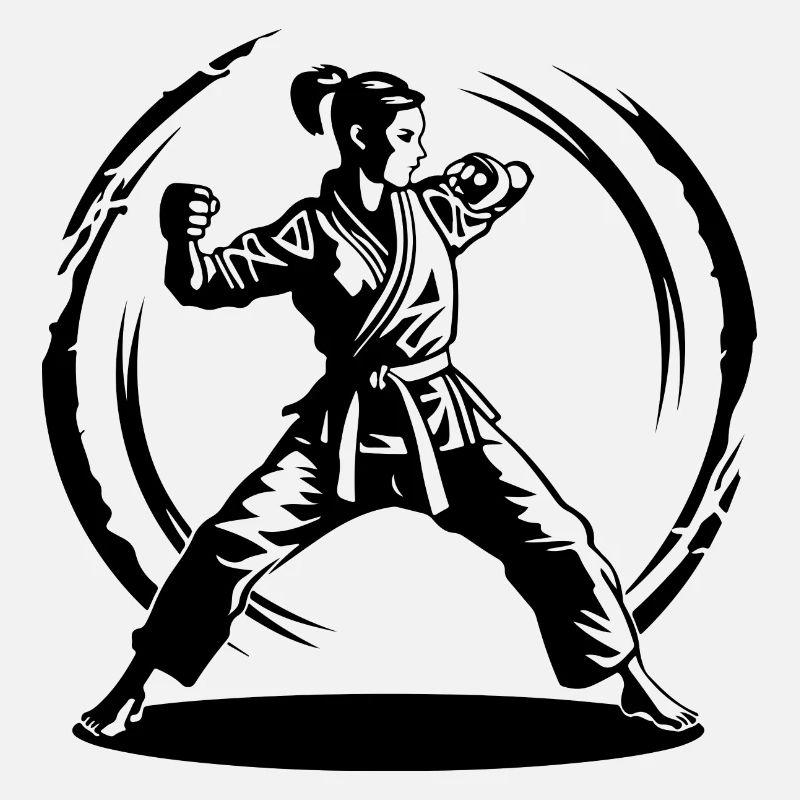 Karate Silhouette Fighter
