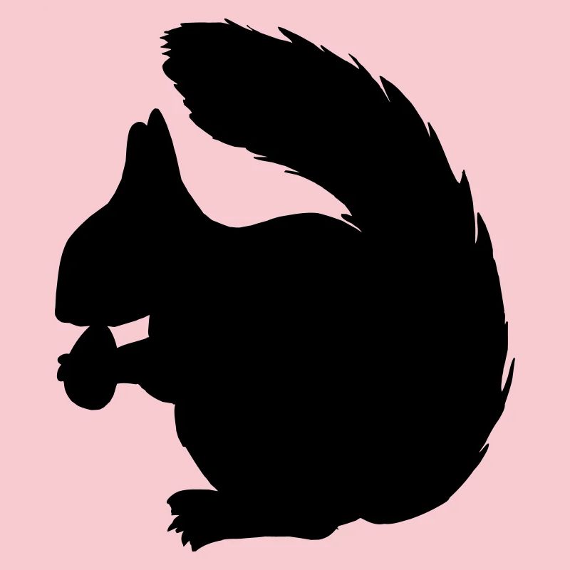 Eichhörnchen mit Nussschattenfigur