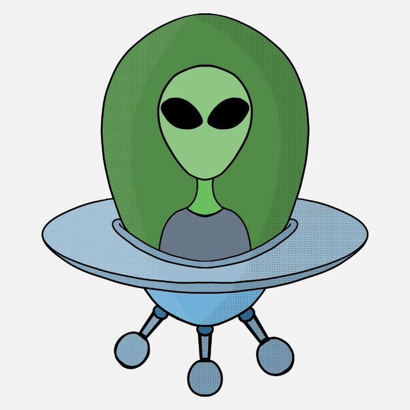 Alien dans son petit vaisseau spatial