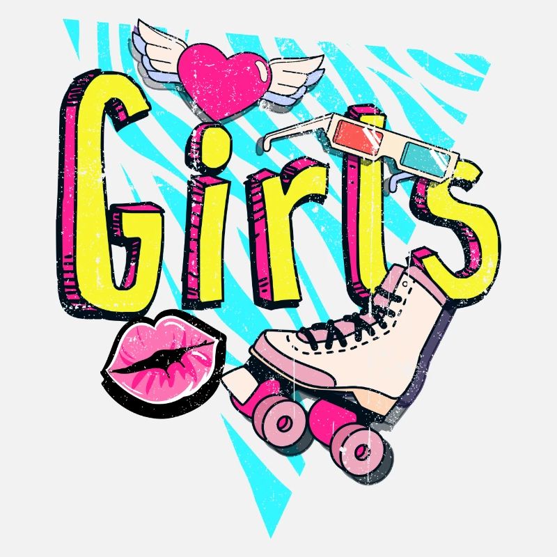 Filles Retro Roller Pop Art