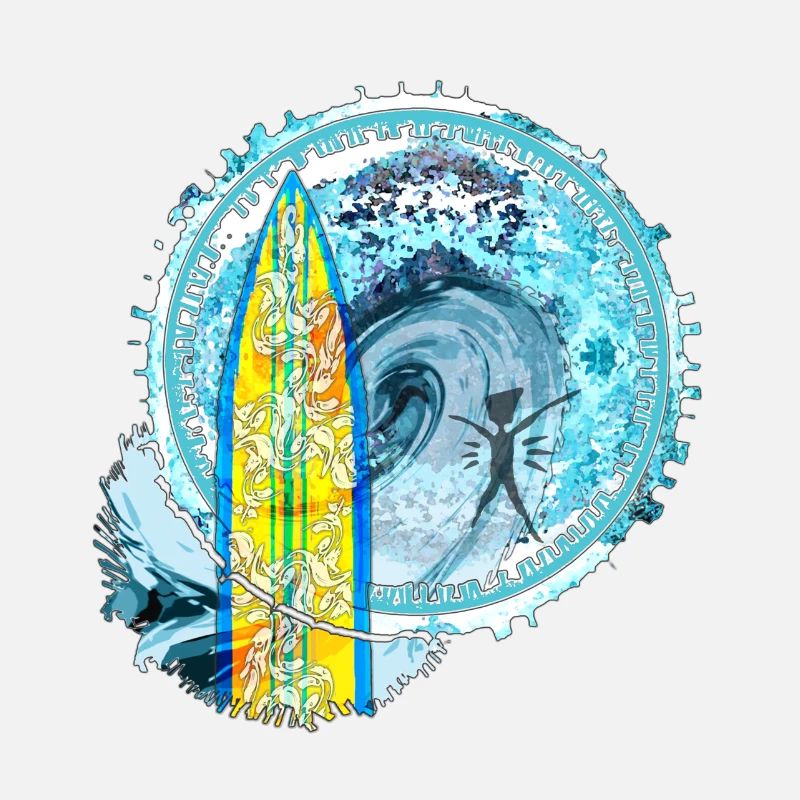 Surf Waves Abstract Art Print