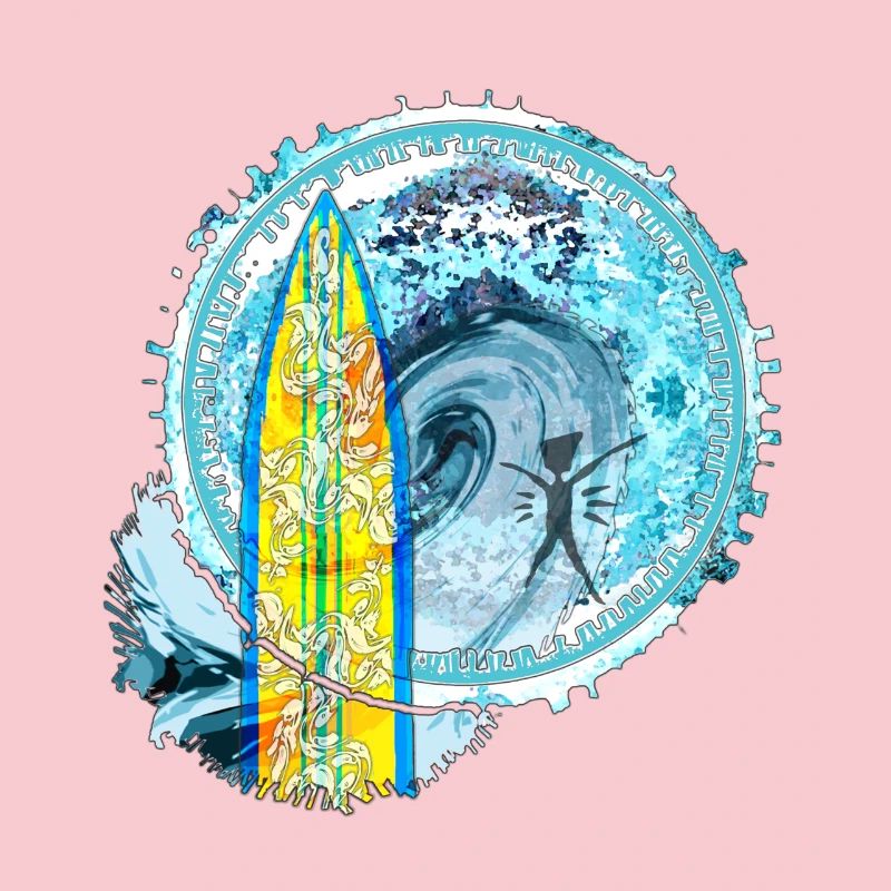 Vagues de surf Abstrait Impression d’art