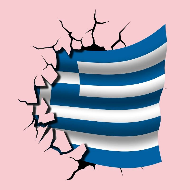 Drapeau de la Grèce - Grèce - Drapeau Broken Design