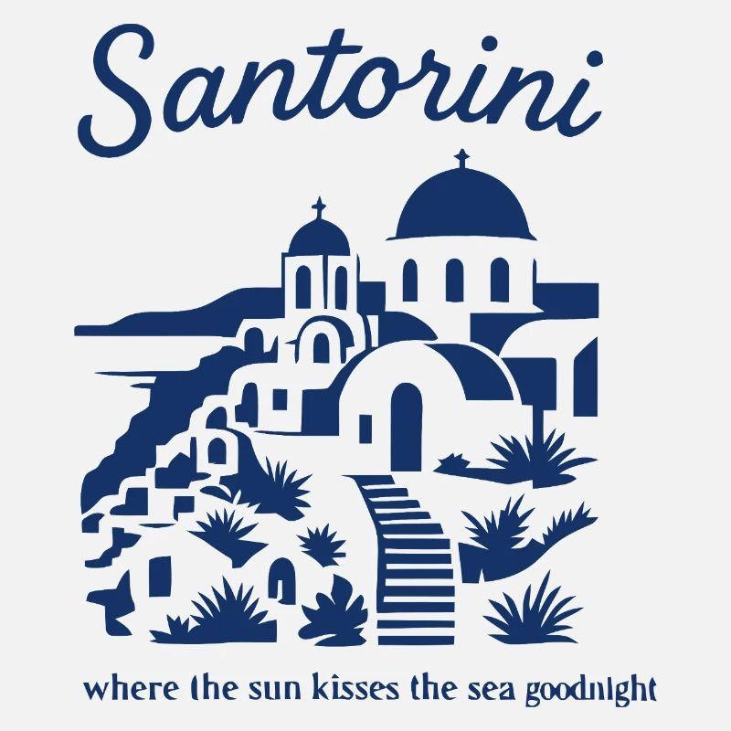 Santorini Sunsets Mountainscape Design