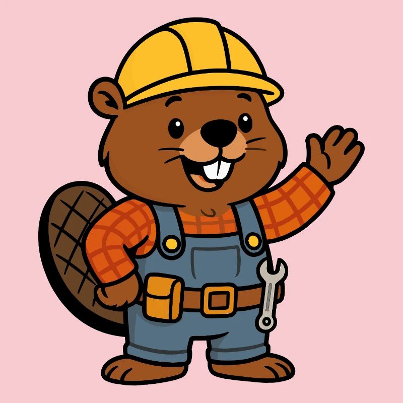 Beaver Construction Worker Bob Helm Hello Plan Builder