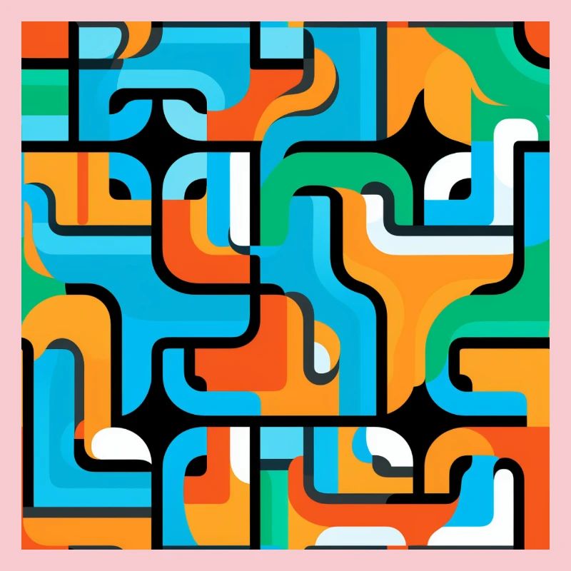 Colored Mesh Pattern Abstract