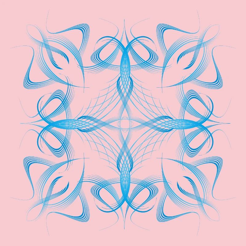 Delicate dynamic blue line pattern