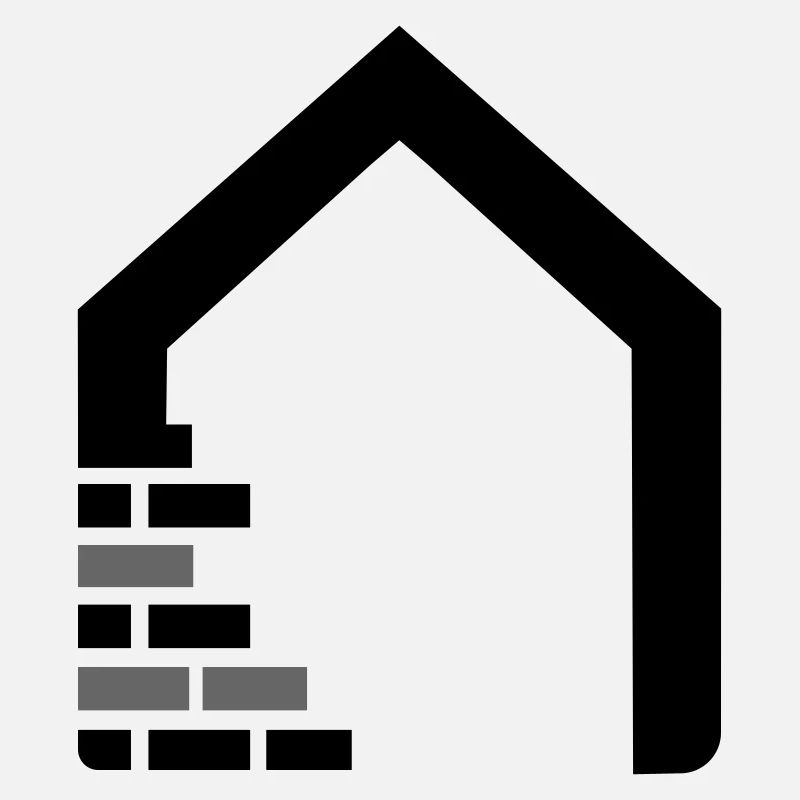 Logo Mason avec maison et briques
