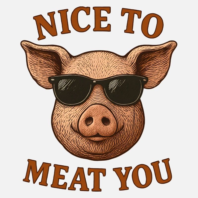 Cochon avec des lunettes de soleil Sympa de te dévorer