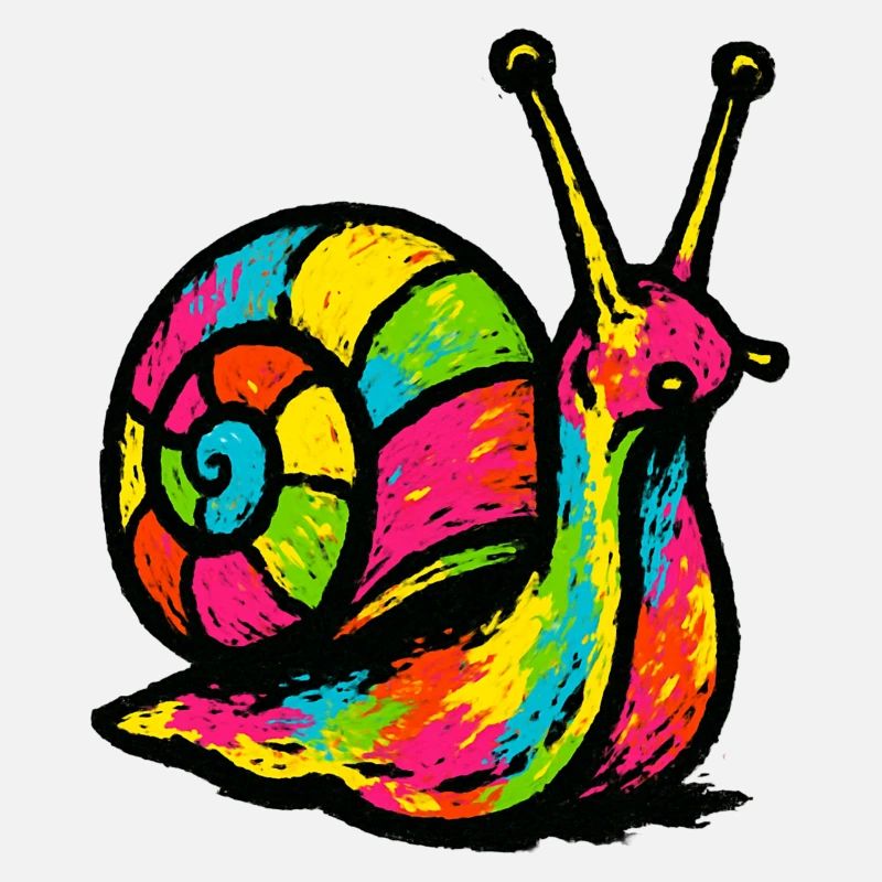 Escargot Arc-en-ciel : Gastéropode Pop Art