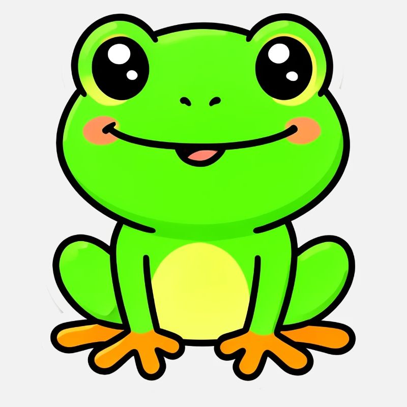 Bright Lime Frog Charm