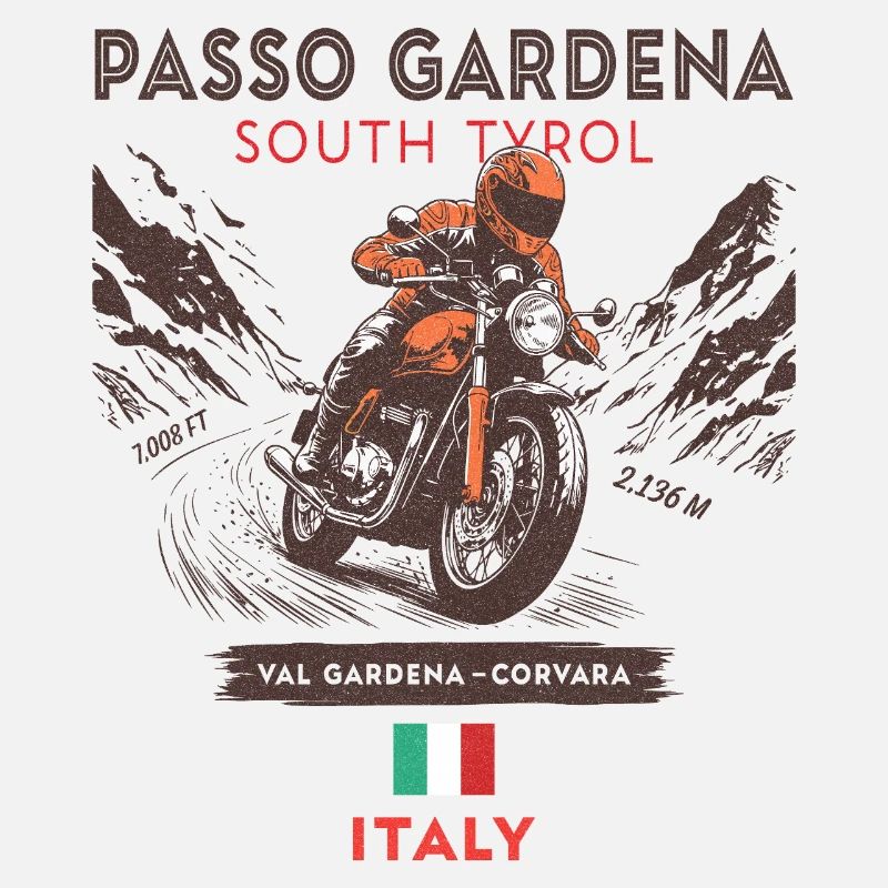 Passo Gardena Motorcycle design– Dolomites 