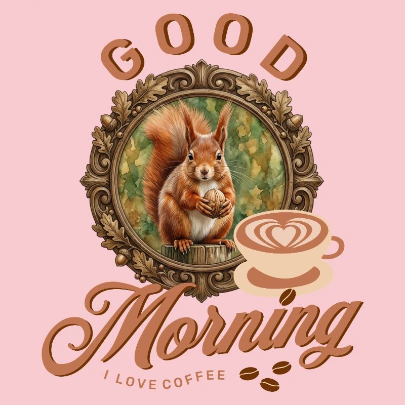 Morgenkaffee mit Eichhörnchen