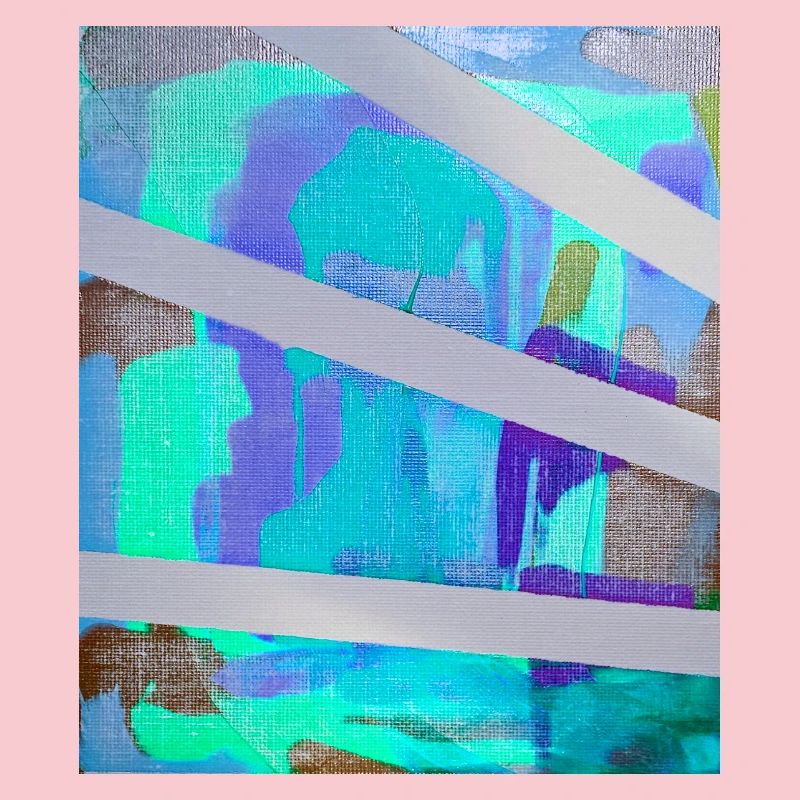 Neon Abstract Stripe Collage