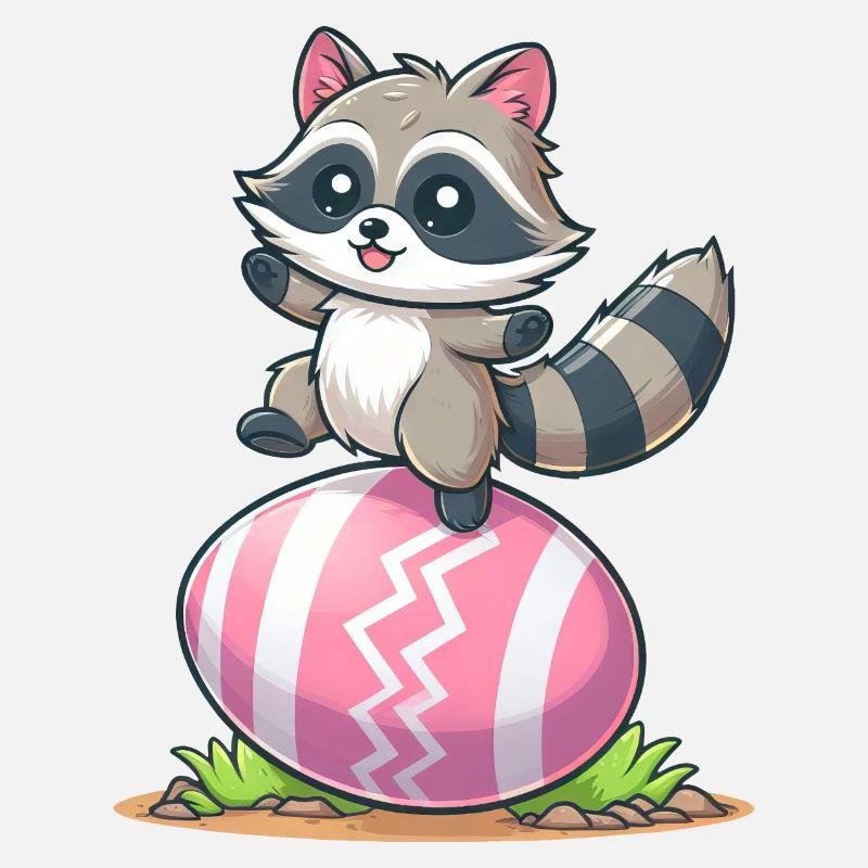 Easter Raccoon Easter Egg