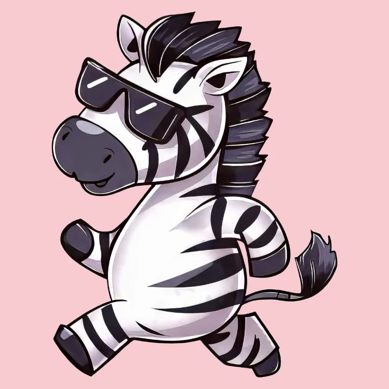Zebra Runner Marathon Jogging Athletic