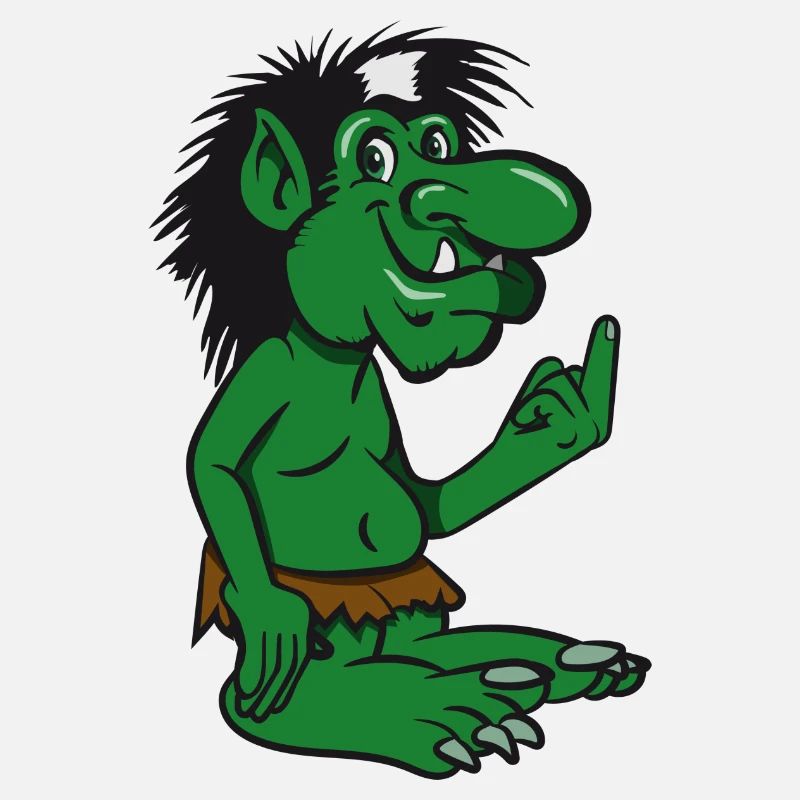 troll witty cartoon stinking finger spitzohr maerche