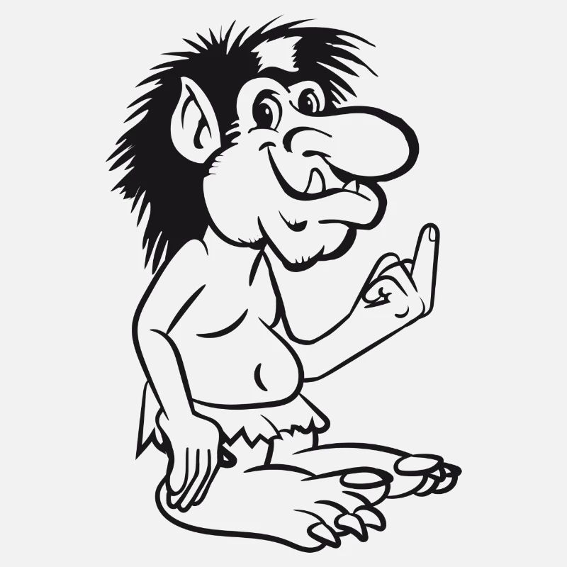 troll witty cartoon stinking finger spitzohr maerche