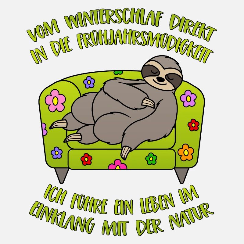 Sloth hibernating spring fatigue saying