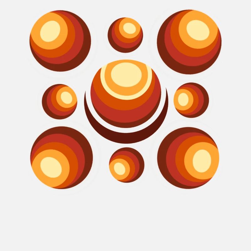 Retro Ball Pattern Mid-Century