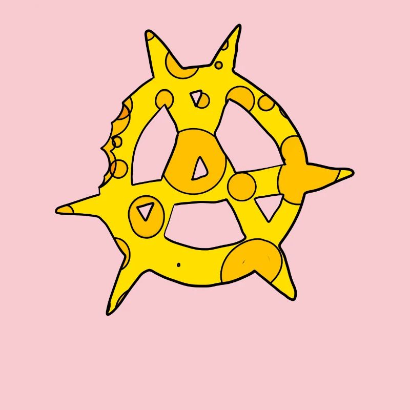 Anarchy symbol cheese