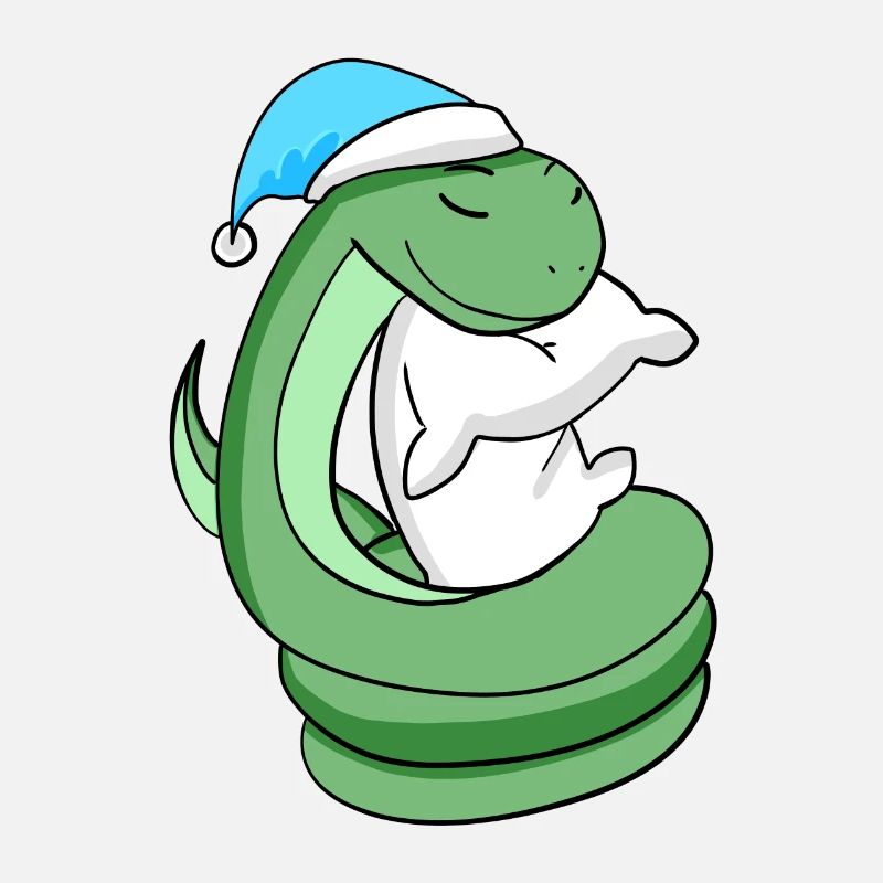 Serpent avec oreiller et bonnet de couchage
