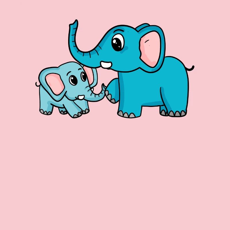 Eléphant avec bébé éléphant
