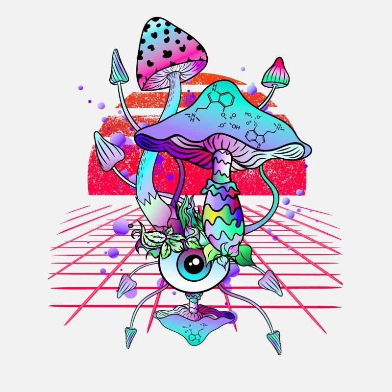 Vaporwave Magic Mushrooms Champignons Psychédéliques