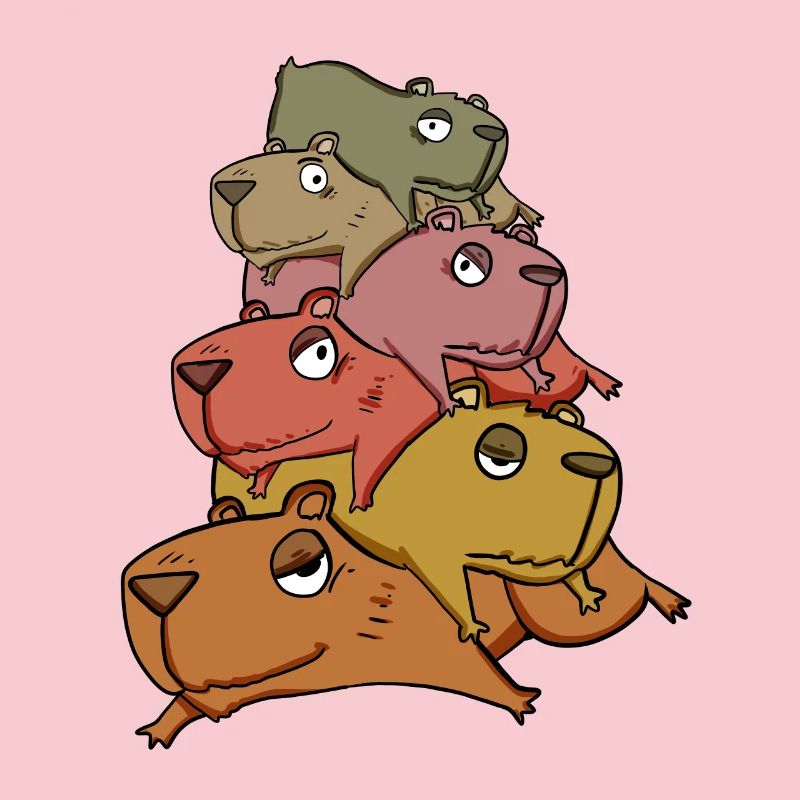 Capybara pile capybara
