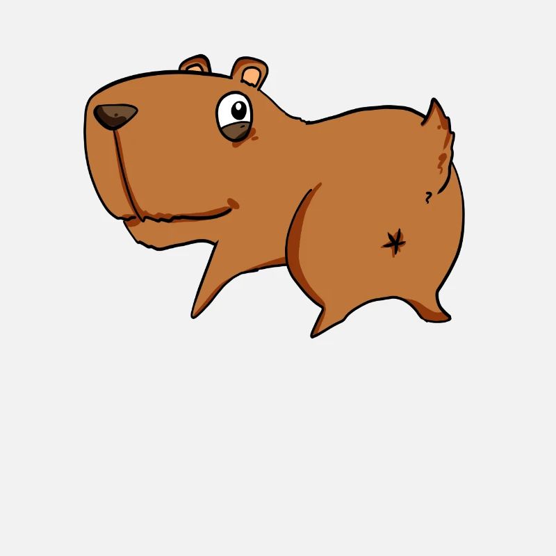Capybara vu de derrière - Cul de Capybara