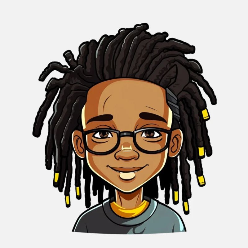 Dreadlocks mit freundlichem Gesicht