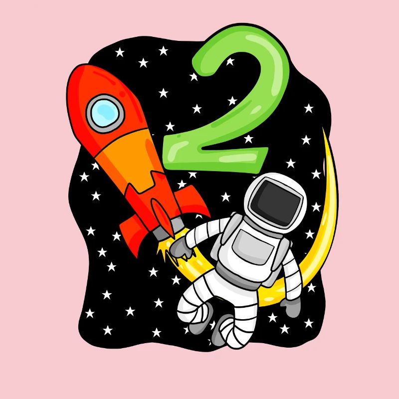 2 Geburtstag Junge Astronaut