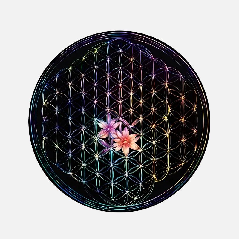 Regenbogen Lebensblume Design