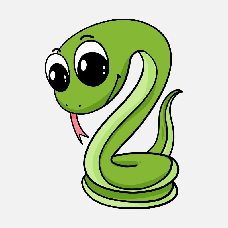 Serpent vert mignon