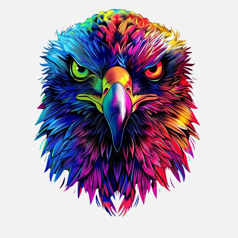 Aigle Pop Art Couleurs vives Aigle royal Pygargue à queue blanche