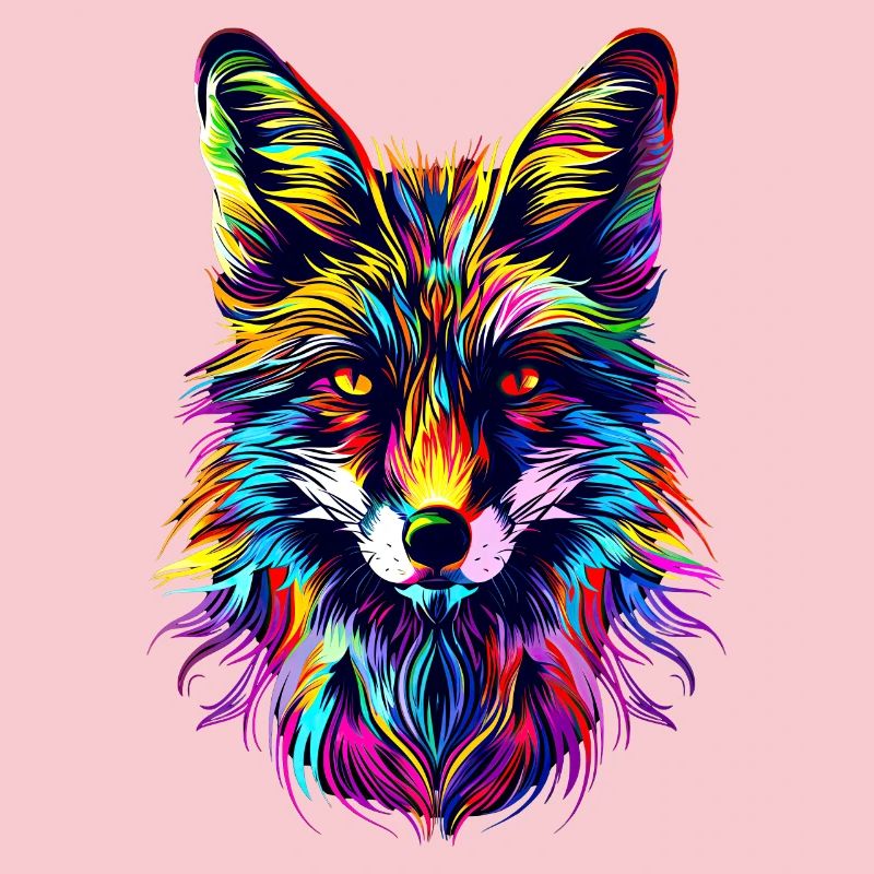 Fox Pop Art Colorful Fox Lover Red Fox Foxes