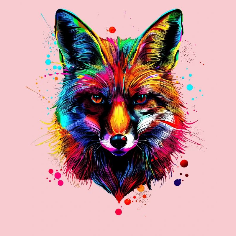 Fox Pop Art Colorful Fox Lover Red Fox Foxes