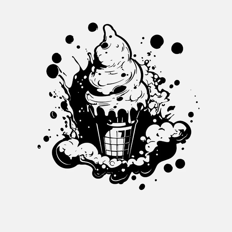 Cornet de crème glacée Dessin