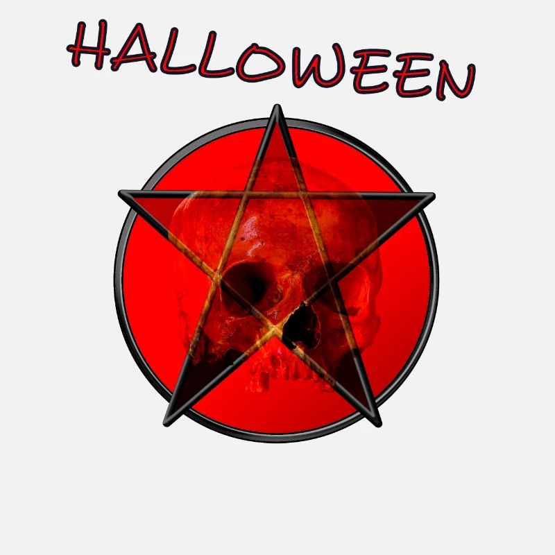 Pentagram with skull
