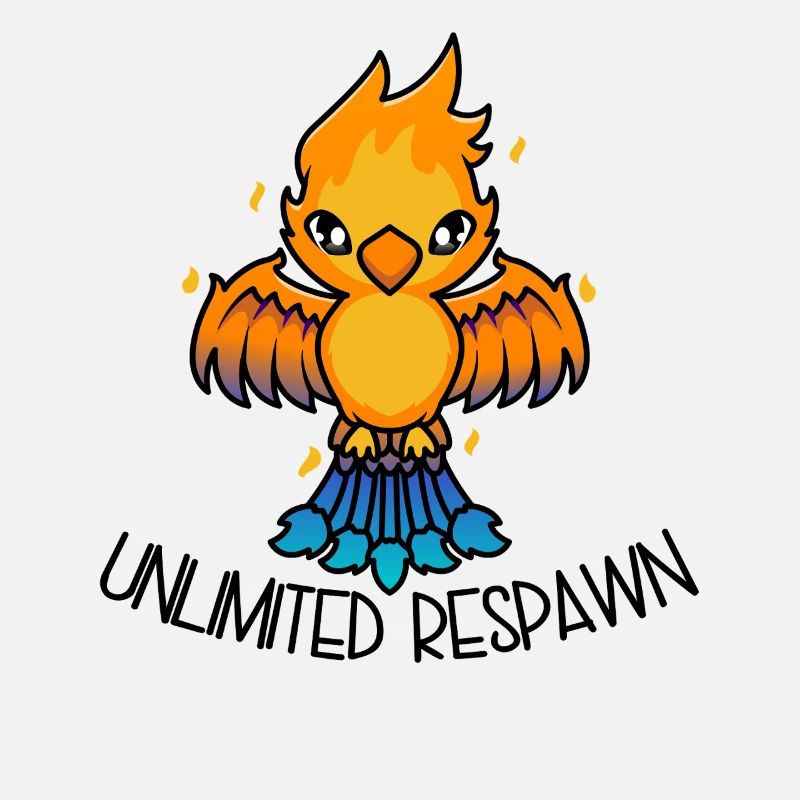 Réapparition illimitée – Dessin animé du Phénix mignon