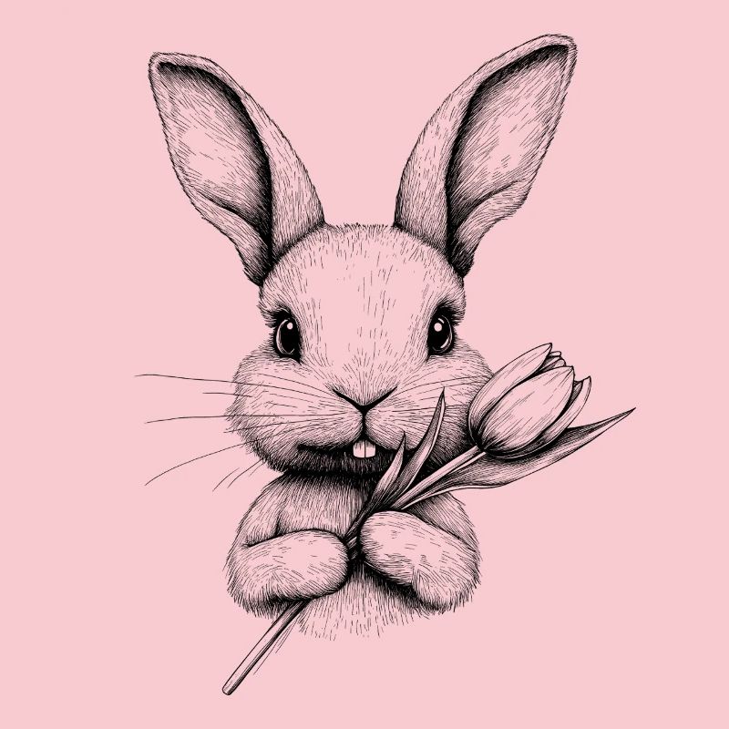 Bunny Flower Bunny Cottagecore Easter Spring