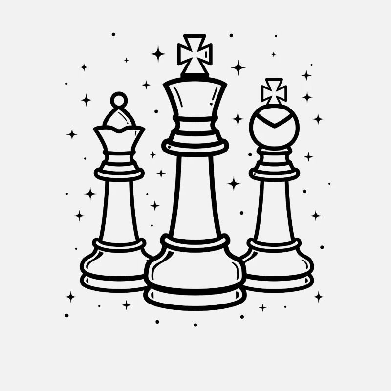 Dessin de pièces d’échecs